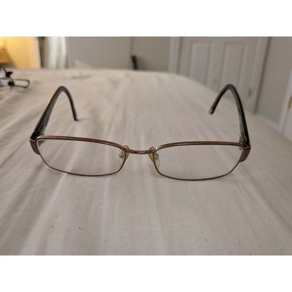Versace Eyeglasses MOD1177 1045 Metal Rectangle 52-16 135 Italy FRAMES ONLY